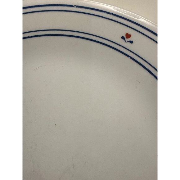 Corelle By Corning 10.25" Country Hearts Dinner Plate Microwavable Made In USA - Picture 2 of 5